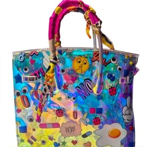 Colorful Holographic Tote Bag